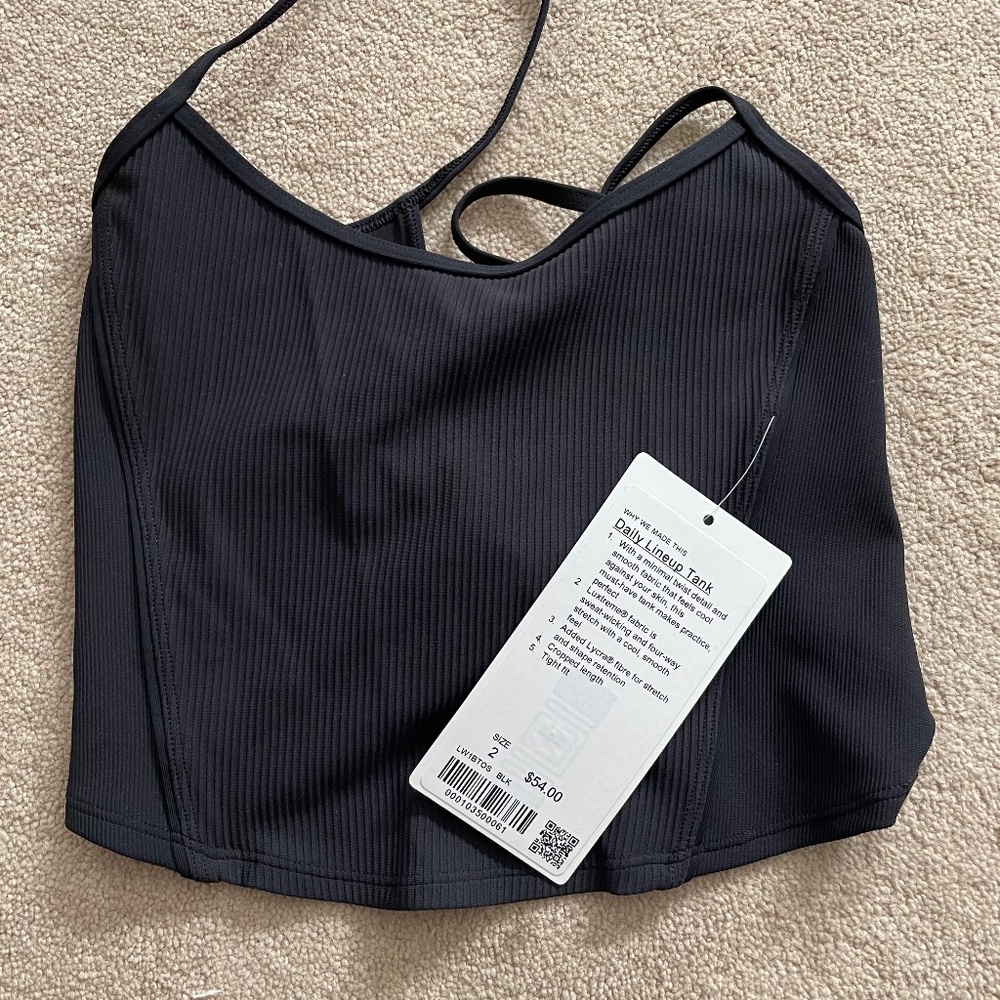 Lululemon Daily Line Up Tank! Size 2!
